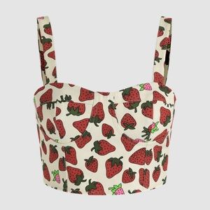 Strawberry corset top